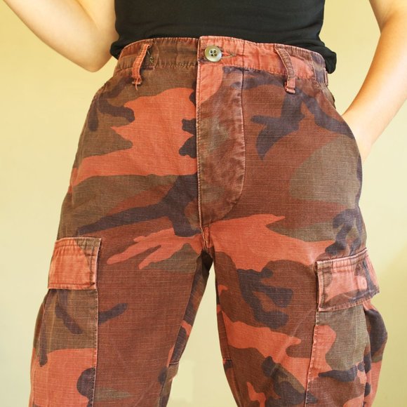 American Vintage Pants - Orange Camo Pants
